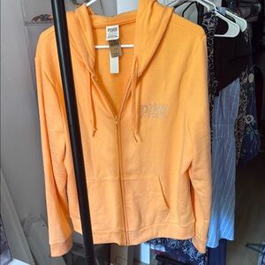 Victoria's Secret PINK Bling Orange Hoodie